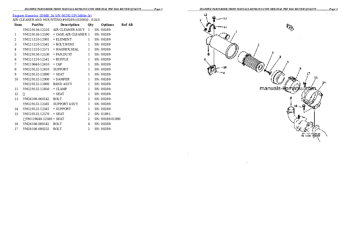 Protected: 3D84E-3A S/N 00292-UP Partsbook