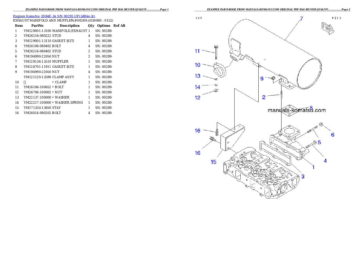 Protected: 3D84E-3A S/N 00292-UP Partsbook