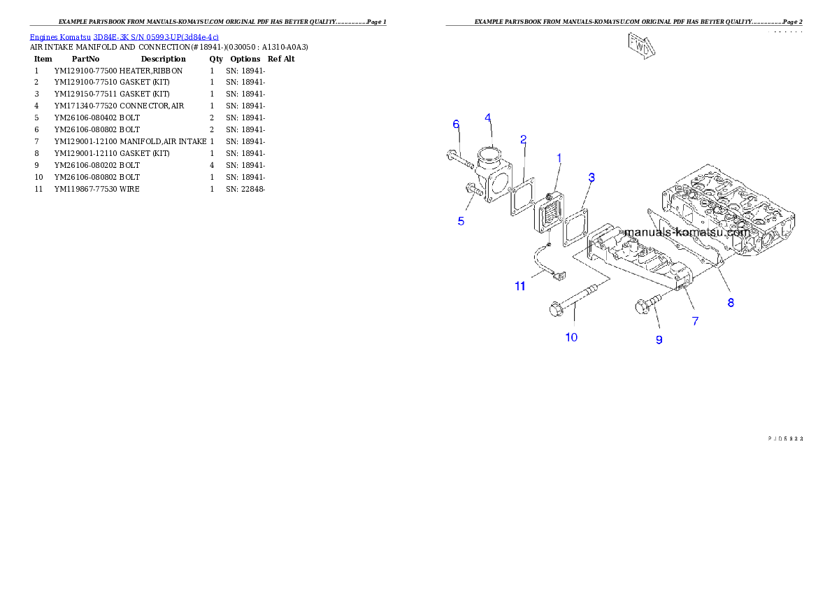 Protected: 3D84E-3K S/N 05993-UP Partsbook