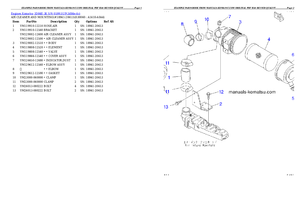 Protected: 3D84E-3K S/N 05993-UP Partsbook