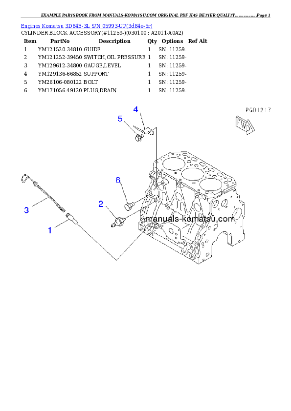 Protected: 3D84E-3L S/N 05993-UP Partsbook