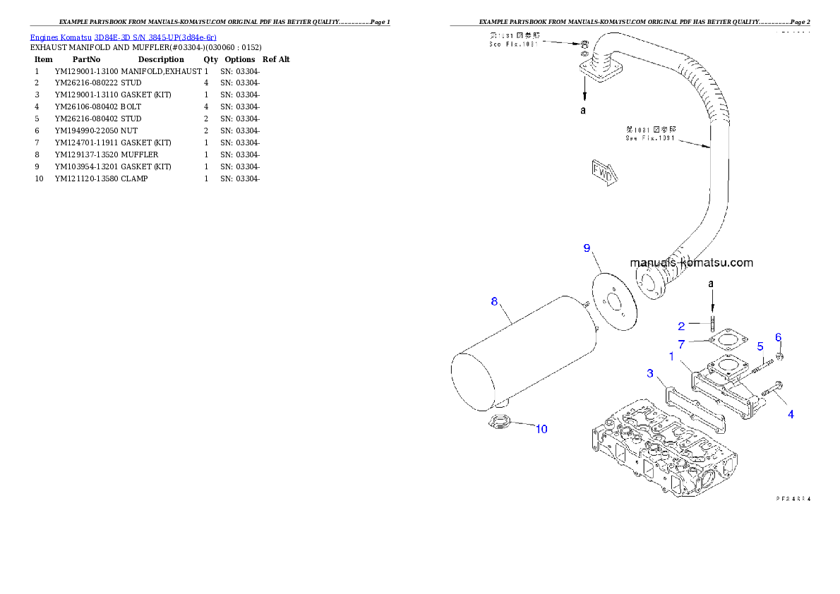 Protected: 3D84E-3D S/N 3845-UP Partsbook