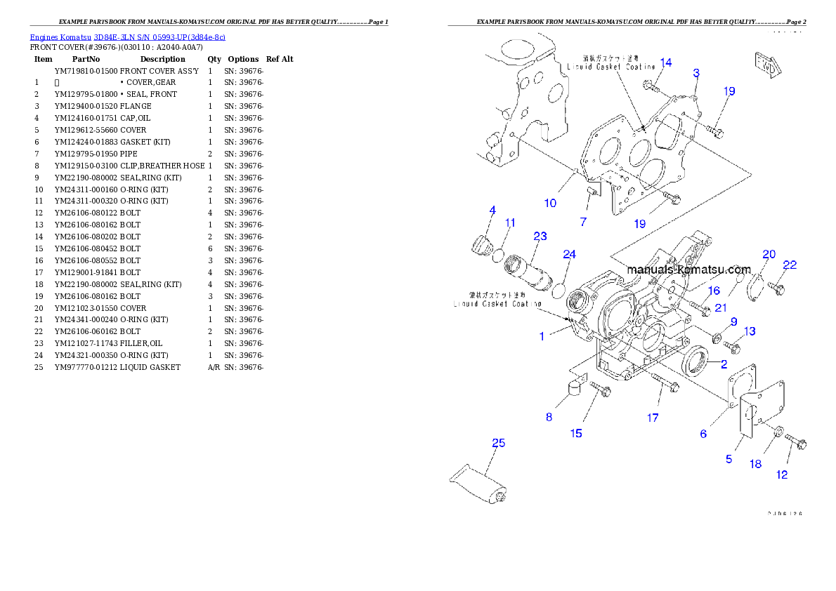 Protected: 3D84E-3LN S/N 05993-UP Partsbook