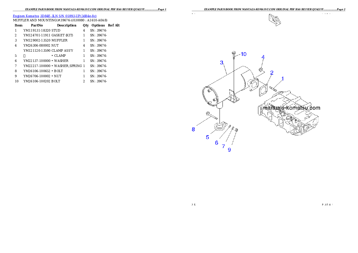 Protected: 3D84E-3LN S/N 05993-UP Partsbook