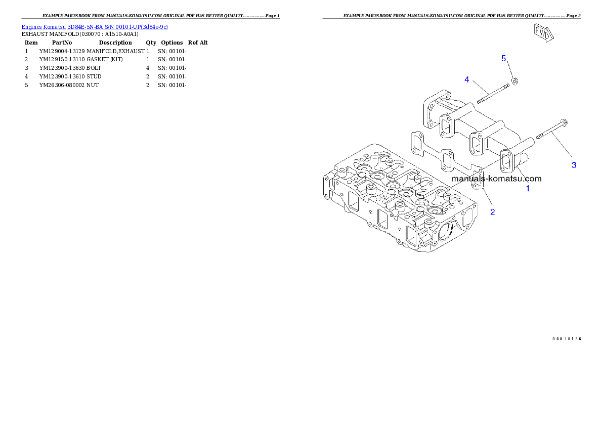 Protected: 3D84E-5N-BA S/N 00101-UP Partsbook