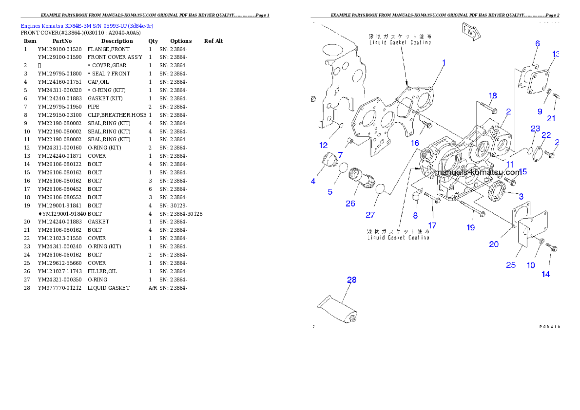 Protected: 3D84E-3M S/N 05993-UP Partsbook