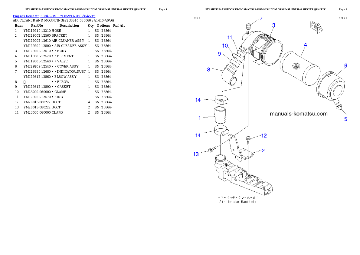 Protected: 3D84E-3M S/N 05993-UP Partsbook