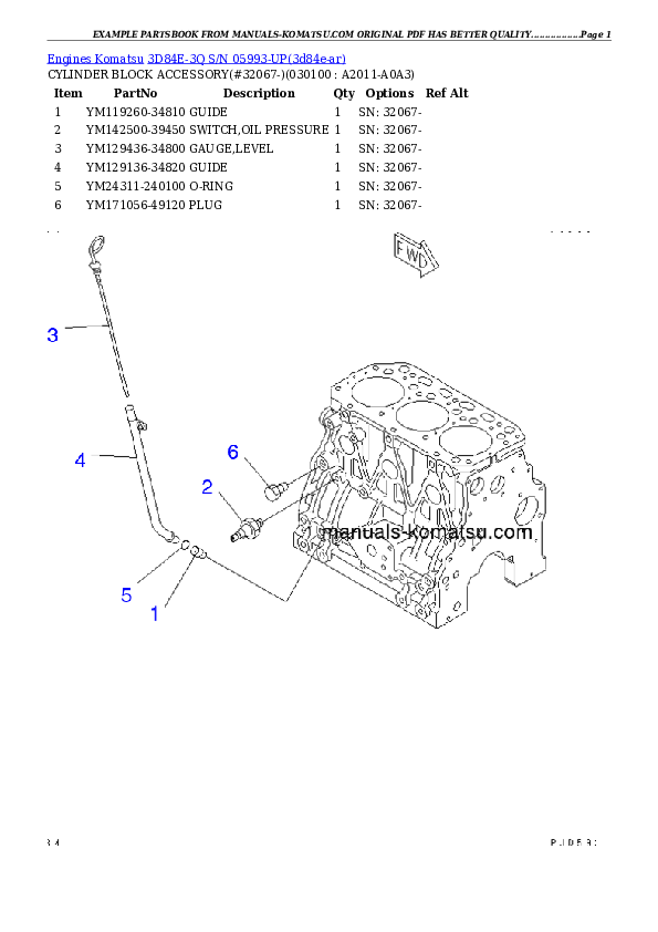 Protected: 3D84E-3Q S/N 05993-UP Partsbook