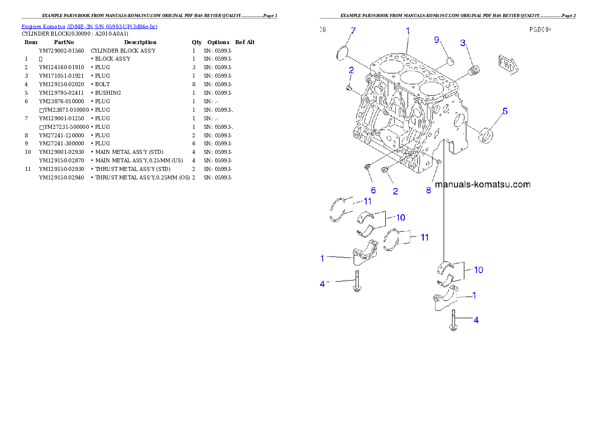 Protected: 3D84E-3N S/N 05993-UP Partsbook