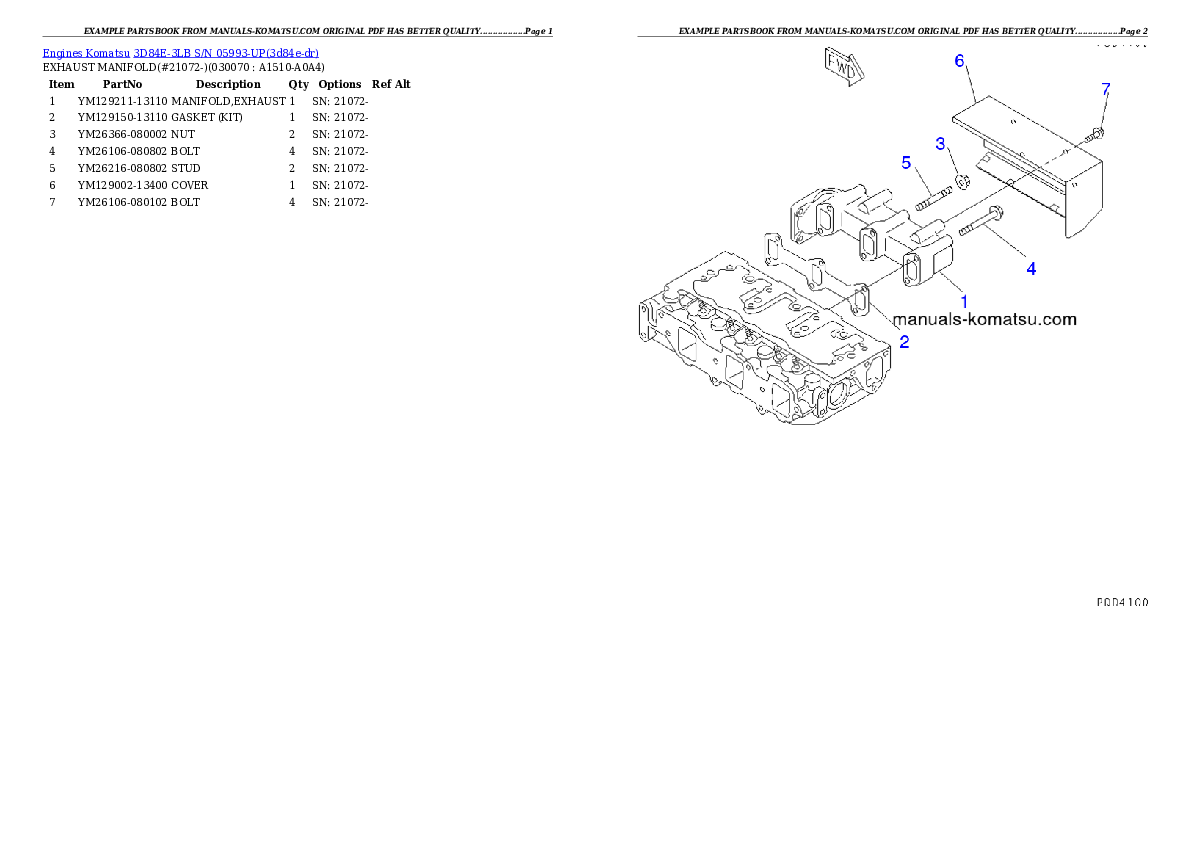 Protected: 3D84E-3LB S/N 05993-UP Partsbook