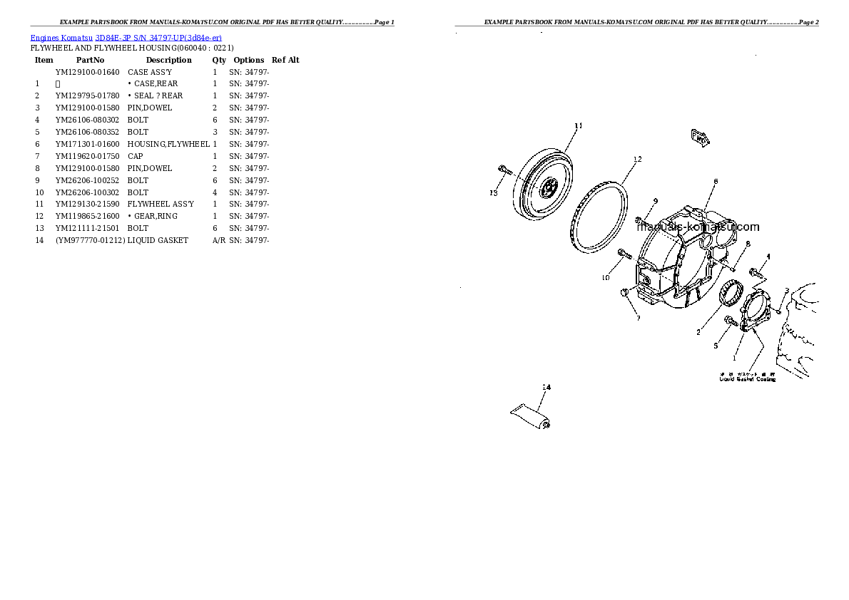 Protected: 3D84E-3P S/N 34797-UP Partsbook