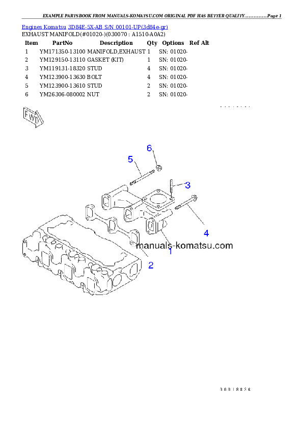 Protected: 3D84E-5X-AB S/N 00101-UP Partsbook