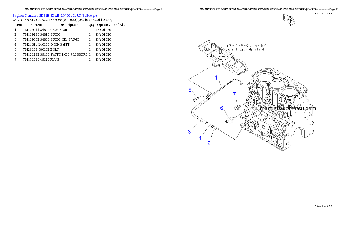 Protected: 3D84E-5X-AB S/N 00101-UP Partsbook