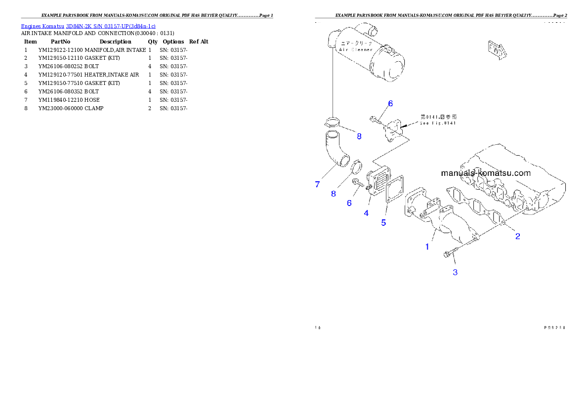 Protected: 3D84N-2K S/N 03157-UP Partsbook