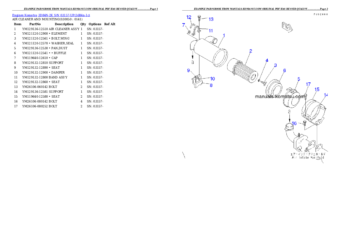 Protected: 3D84N-2K S/N 03157-UP Partsbook