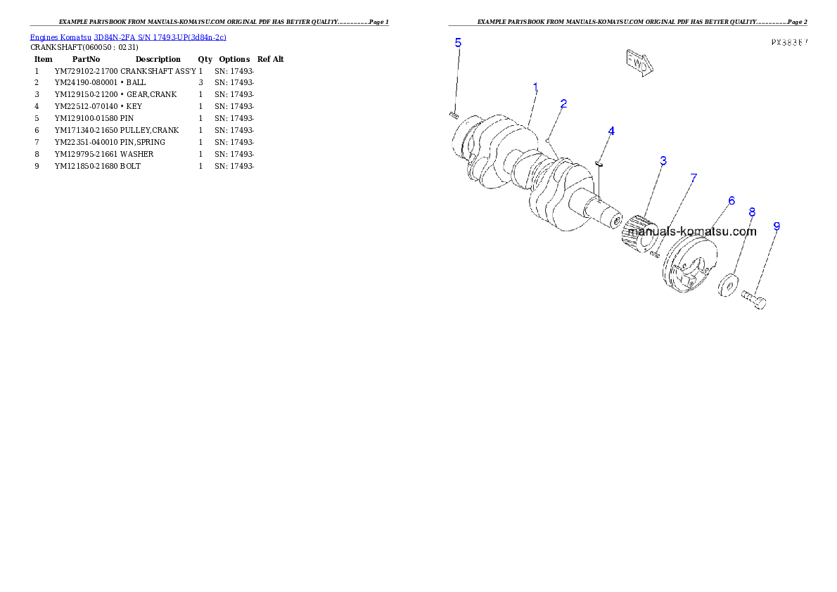 Protected: 3D84N-2FA S/N 17493-UP Partsbook