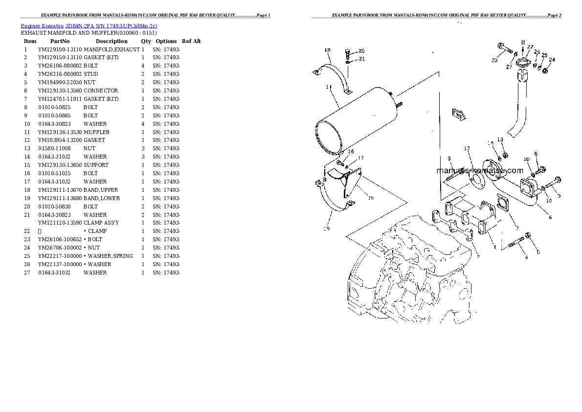 Protected: 3D84N-2FA S/N 17493-UP Partsbook