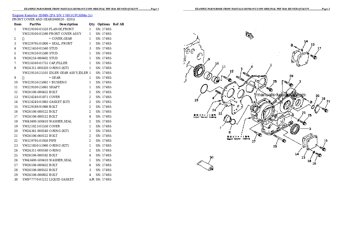 Protected: 3D84N-2FA S/N 17493-UP Partsbook
