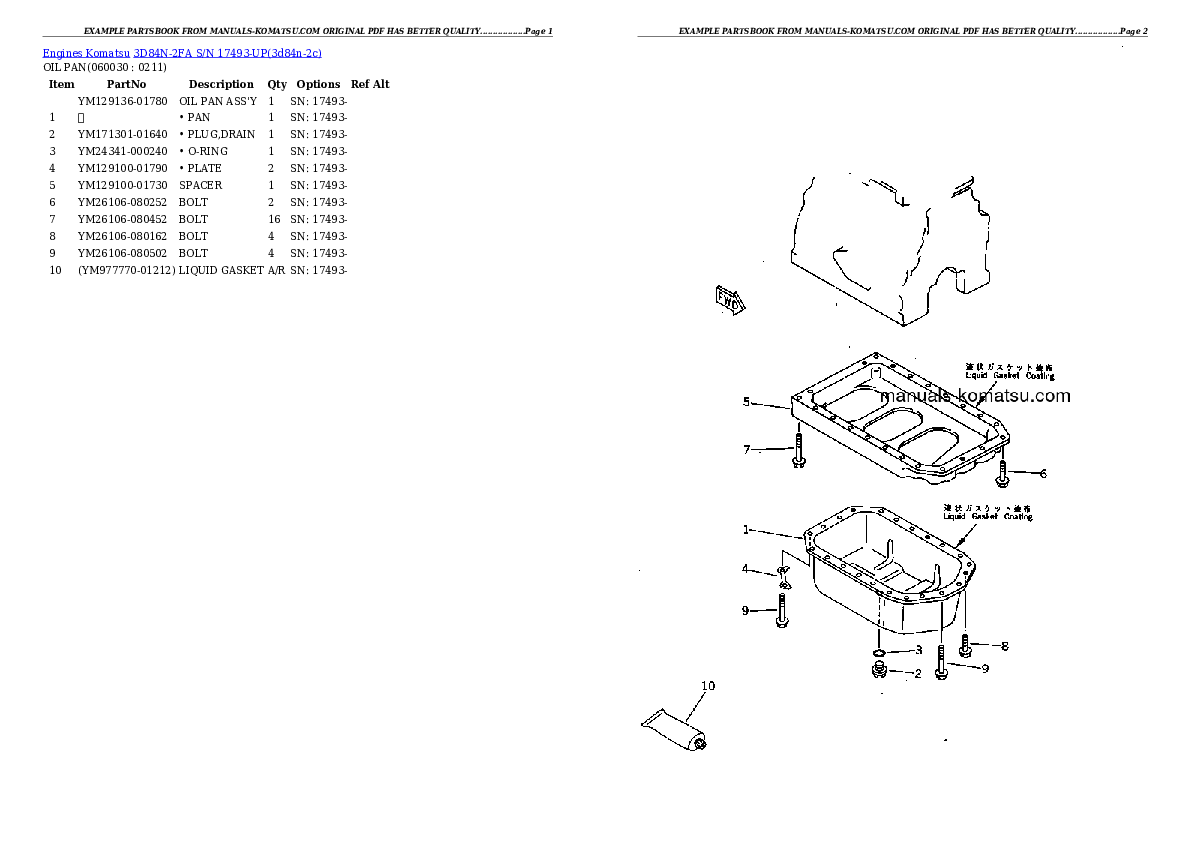 Protected: 3D84N-2FA S/N 17493-UP Partsbook
