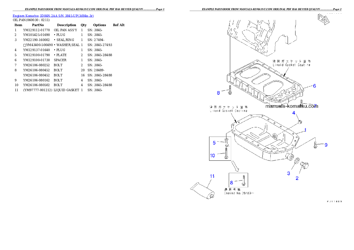 Protected: 3D84N-2AA S/N 3845-UP Partsbook