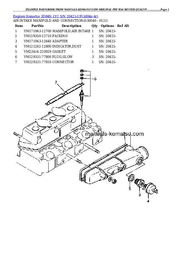 Protected: 3D84N-1YC S/N 20425-UP Partsbook