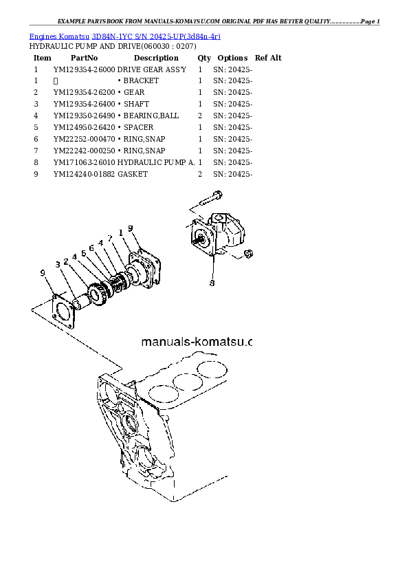 Protected: 3D84N-1YC S/N 20425-UP Partsbook