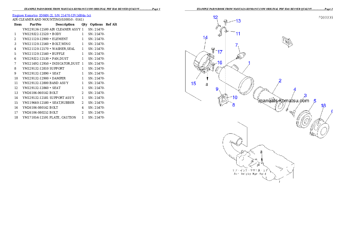Protected: 3D84N-2L S/N 25470-UP Partsbook