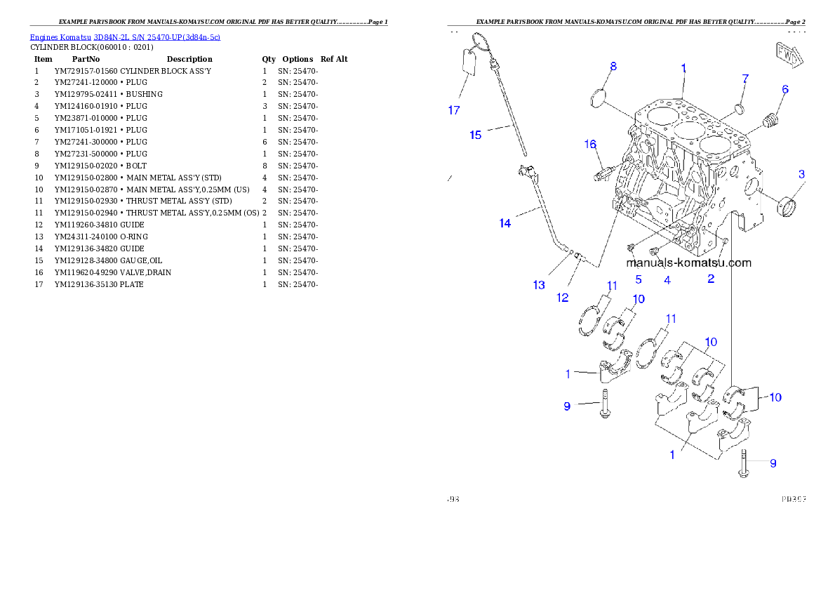 Protected: 3D84N-2L S/N 25470-UP Partsbook