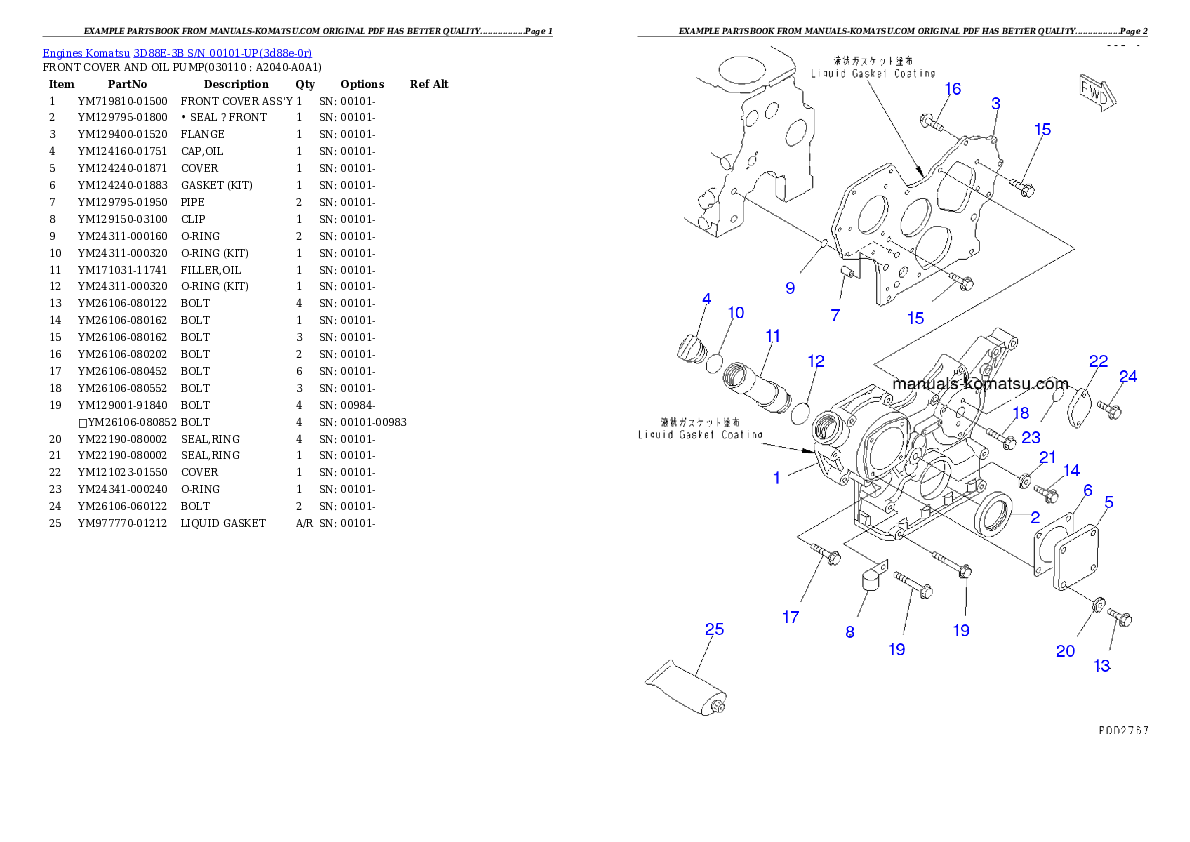 Protected: 3D88E-3B S/N 00101-UP Partsbook