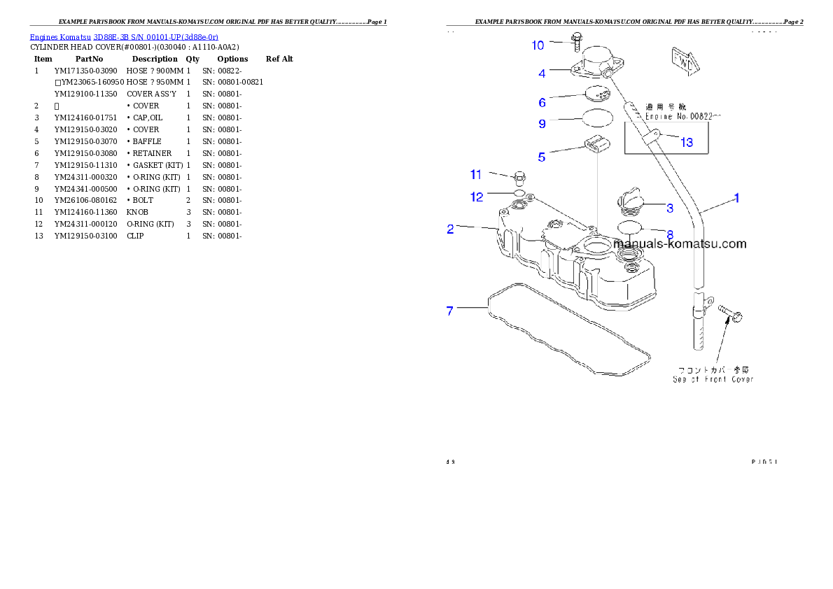 Protected: 3D88E-3B S/N 00101-UP Partsbook
