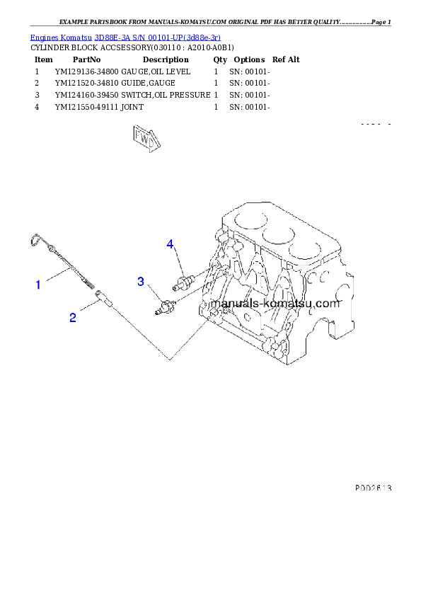 Protected: 3D88E-3A S/N 00101-UP Partsbook