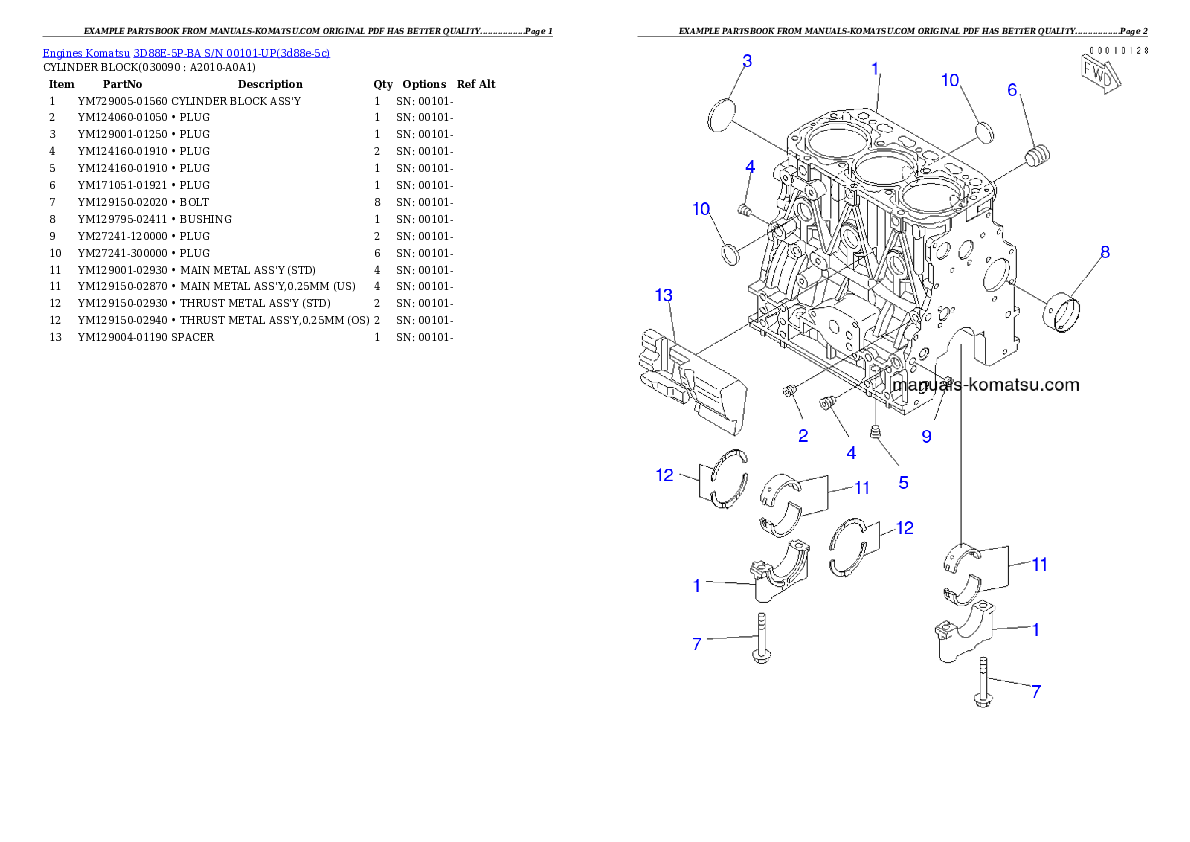 Protected: 3D88E-5P-BA S/N 00101-UP Partsbook