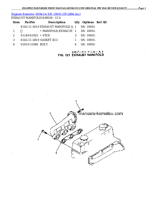 Protected: 3D94-2A S/N 10001-UP Partsbook