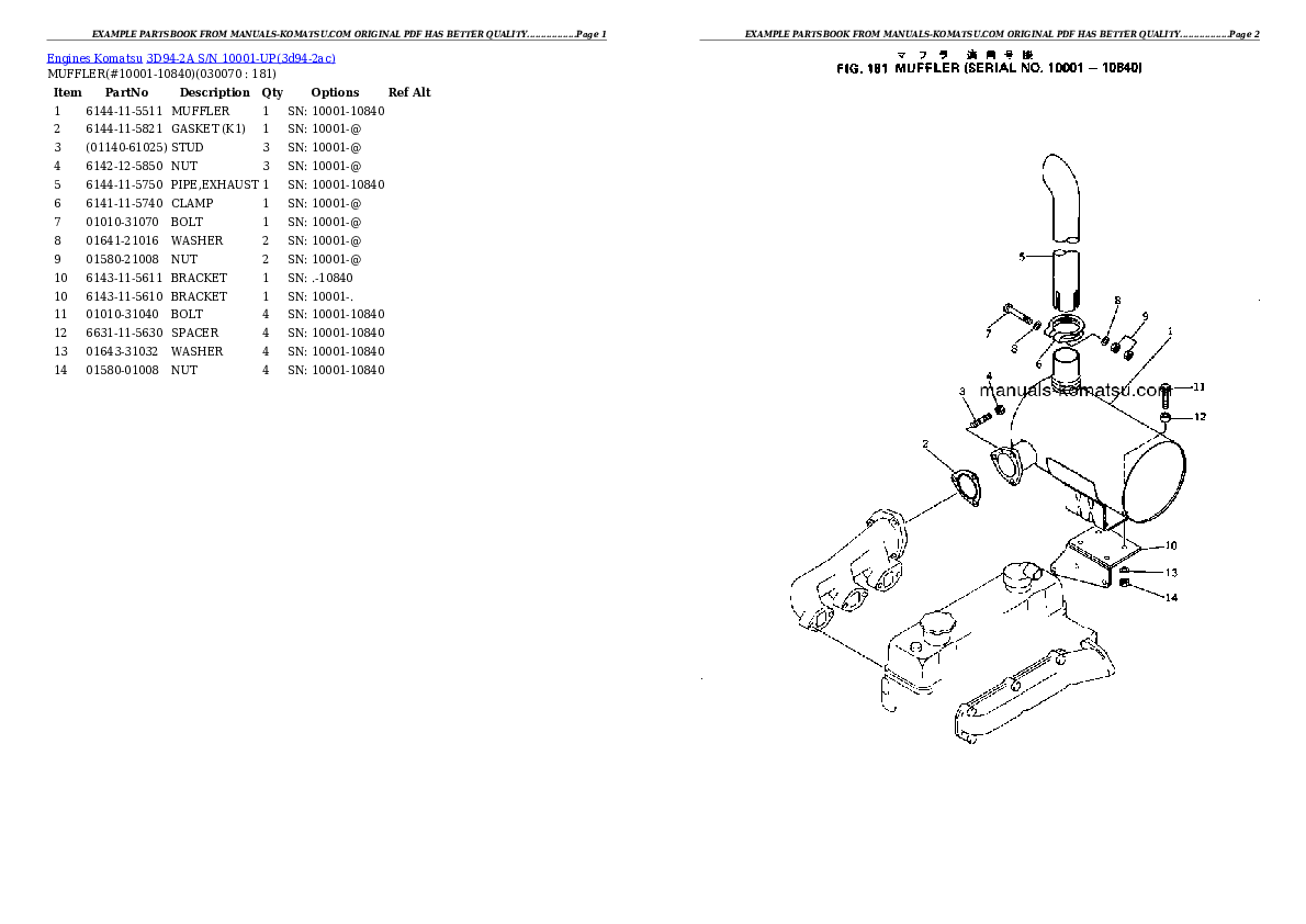 Protected: 3D94-2A S/N 10001-UP Partsbook