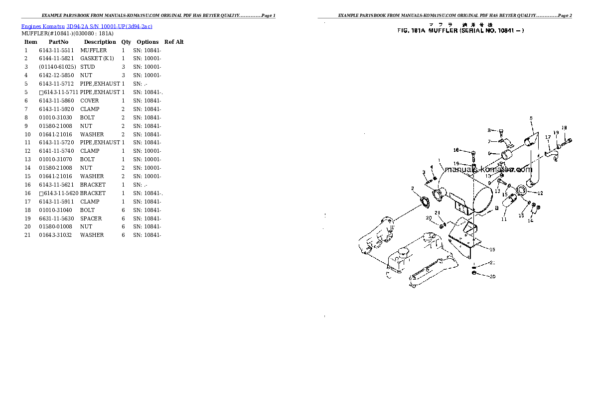 Protected: 3D94-2A S/N 10001-UP Partsbook