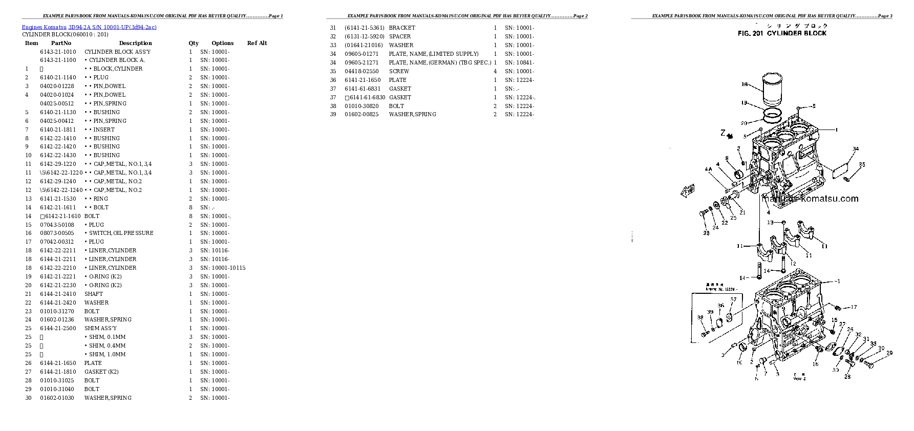 Protected: 3D94-2A S/N 10001-UP Partsbook