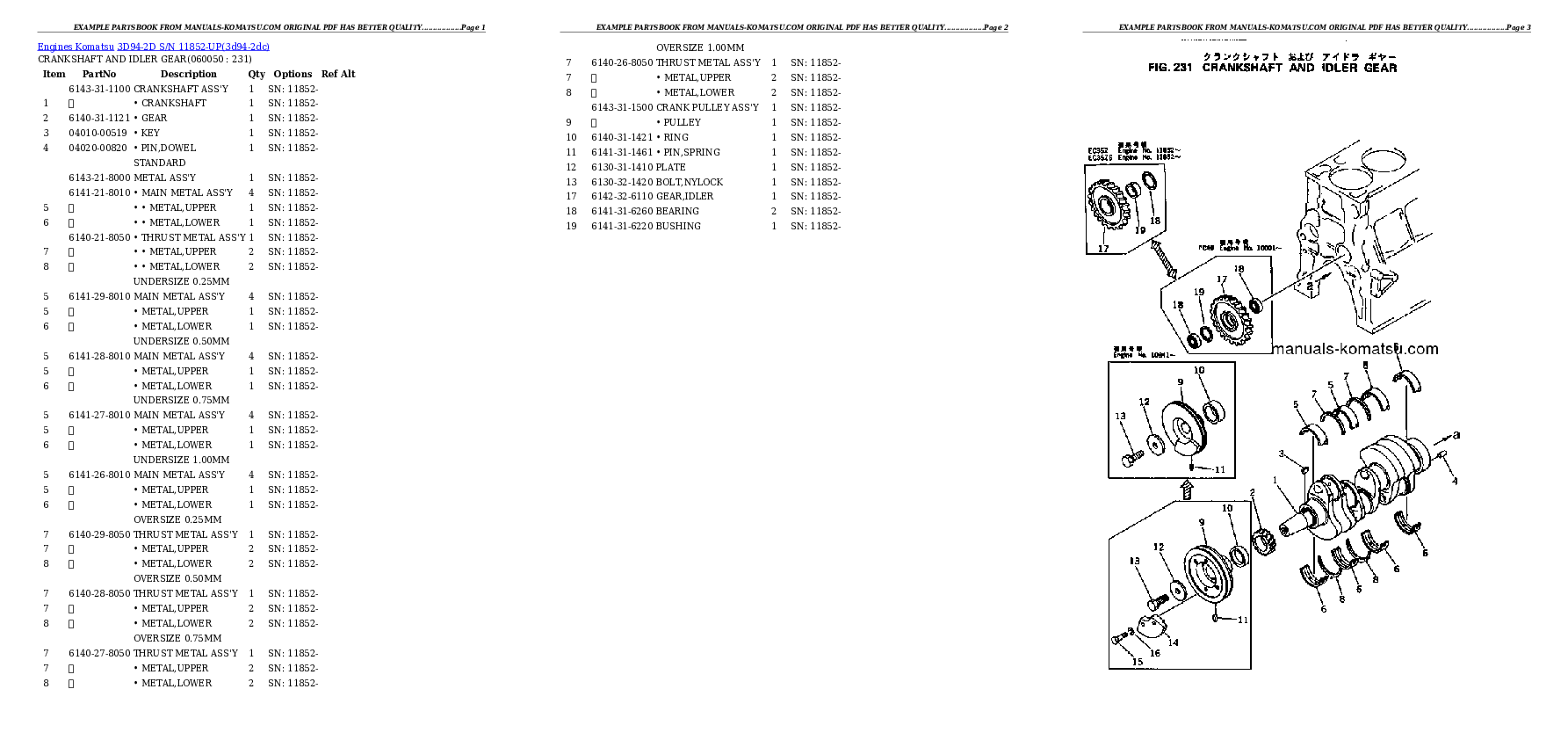 Protected: 3D94-2D S/N 11852-UP Partsbook