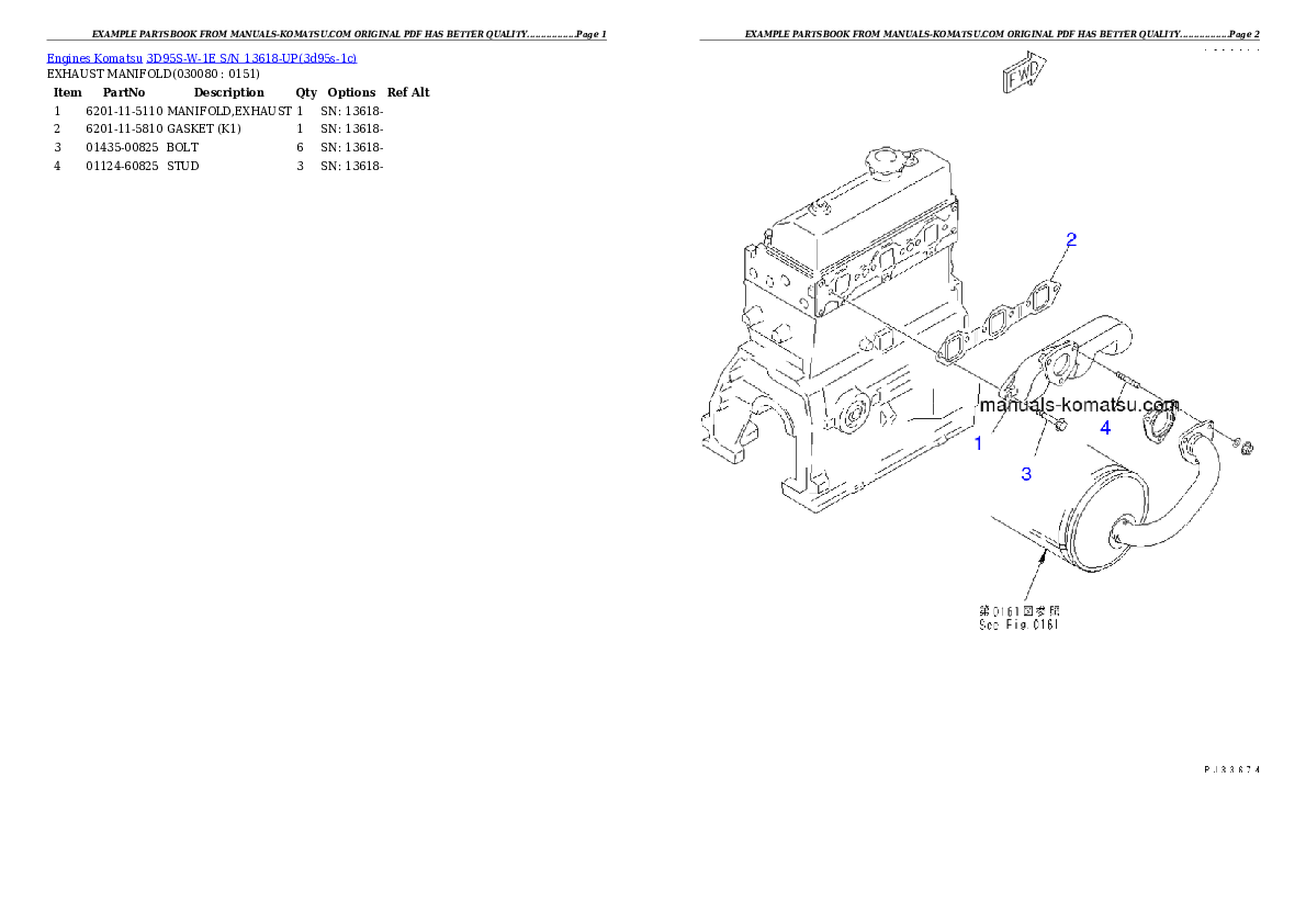 Protected: 3D95S-W-1E S/N 13618-UP Partsbook