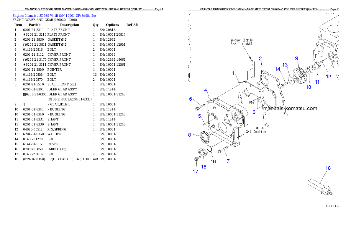 Protected: 3D95S-W-1B S/N 10001-UP Partsbook