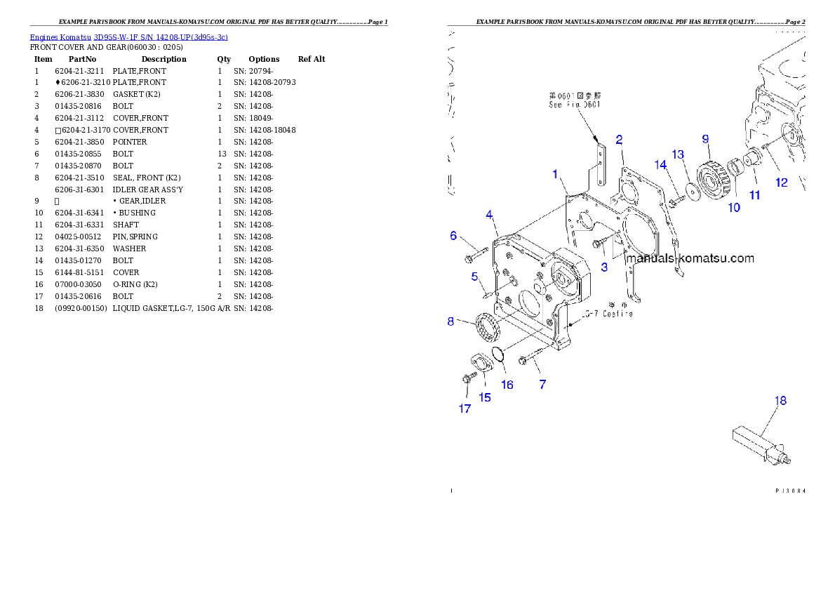 Protected: 3D95S-W-1F S/N 14208-UP Partsbook