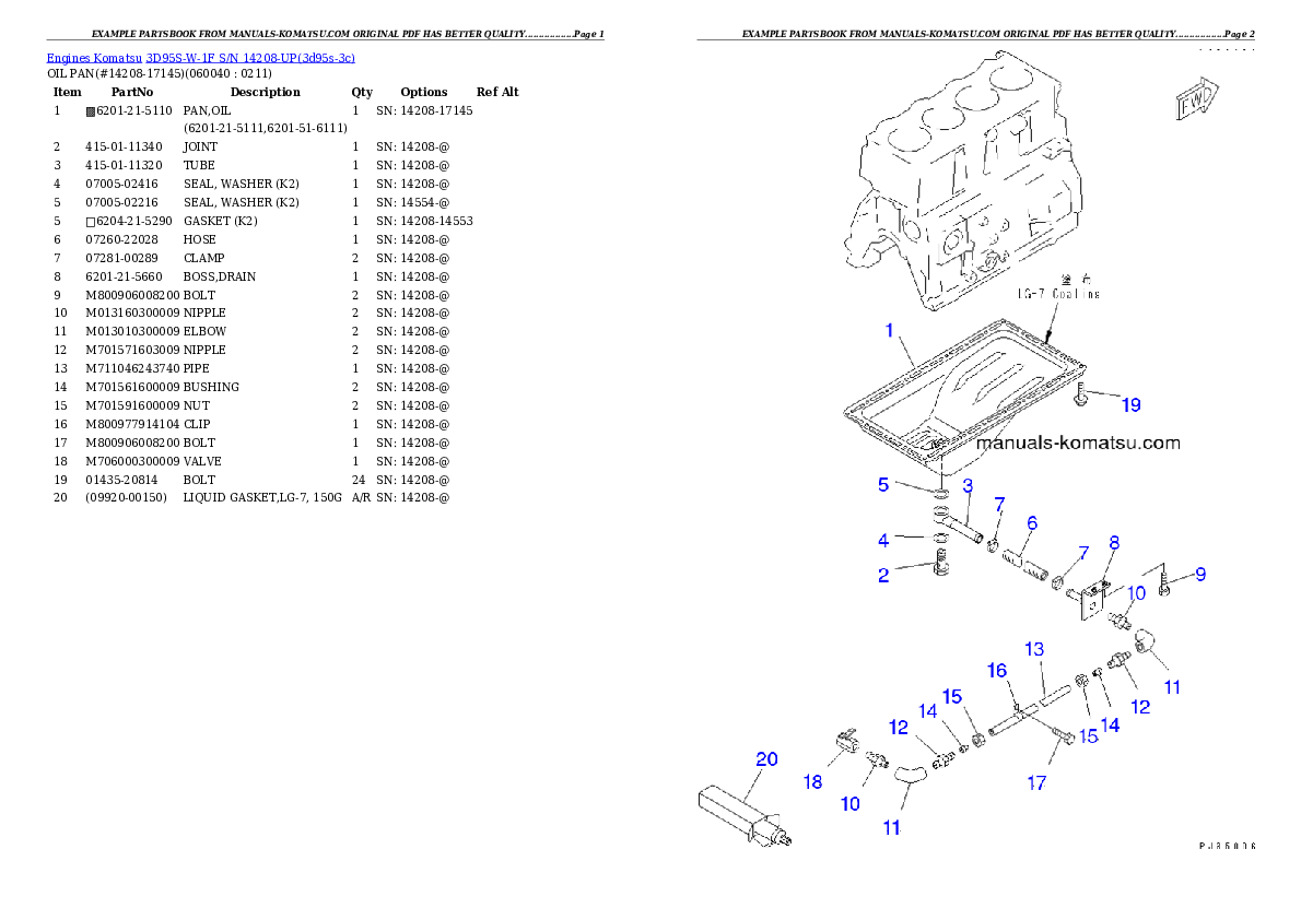 Protected: 3D95S-W-1F S/N 14208-UP Partsbook