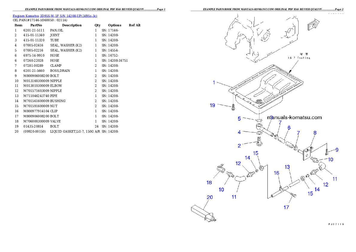 Protected: 3D95S-W-1F S/N 14208-UP Partsbook