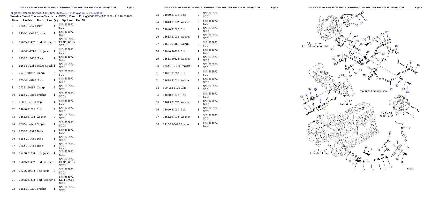 Protected: SAA6D125E-7 S/N 865972-UP (For WA475-10) Partsbook