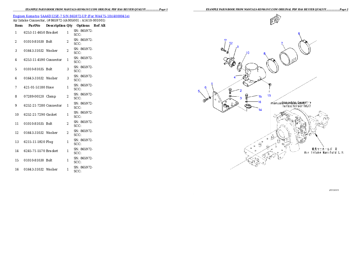 Protected: SAA6D125E-7 S/N 865972-UP (For WA475-10) Partsbook