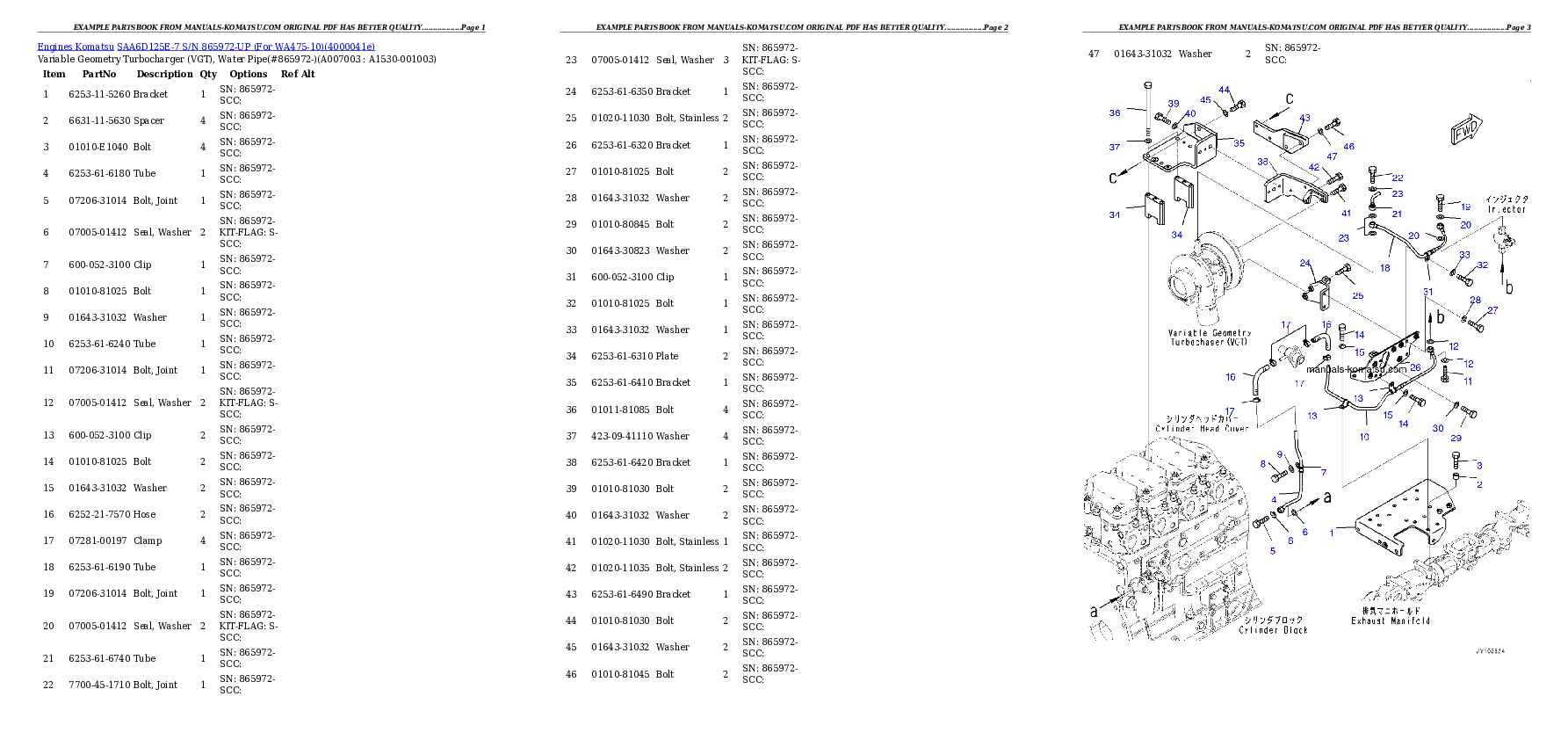 Protected: SAA6D125E-7 S/N 865972-UP (For WA475-10) Partsbook