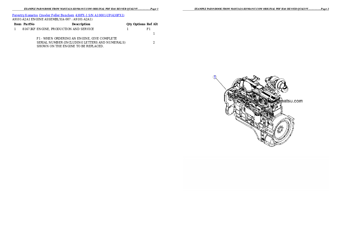 Protected: 430FX-1 S/N A10001-UP Partsbook