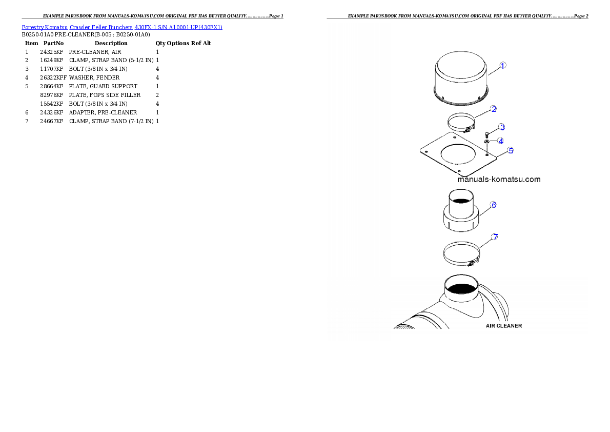 Protected: 430FX-1 S/N A10001-UP Partsbook