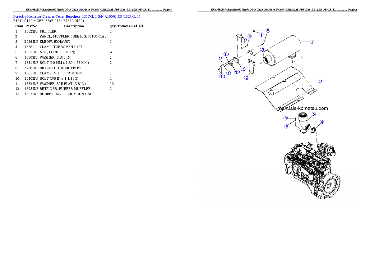 Protected: 430FXL-1 S/N A10001-UP Partsbook