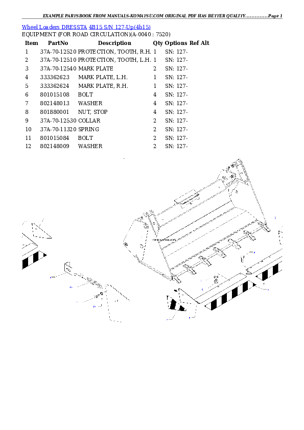 Protected: 4B15 S/N 127-Up Partsbook
