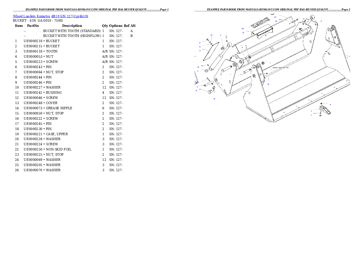 4B19 S/N 127-Up Partsbook